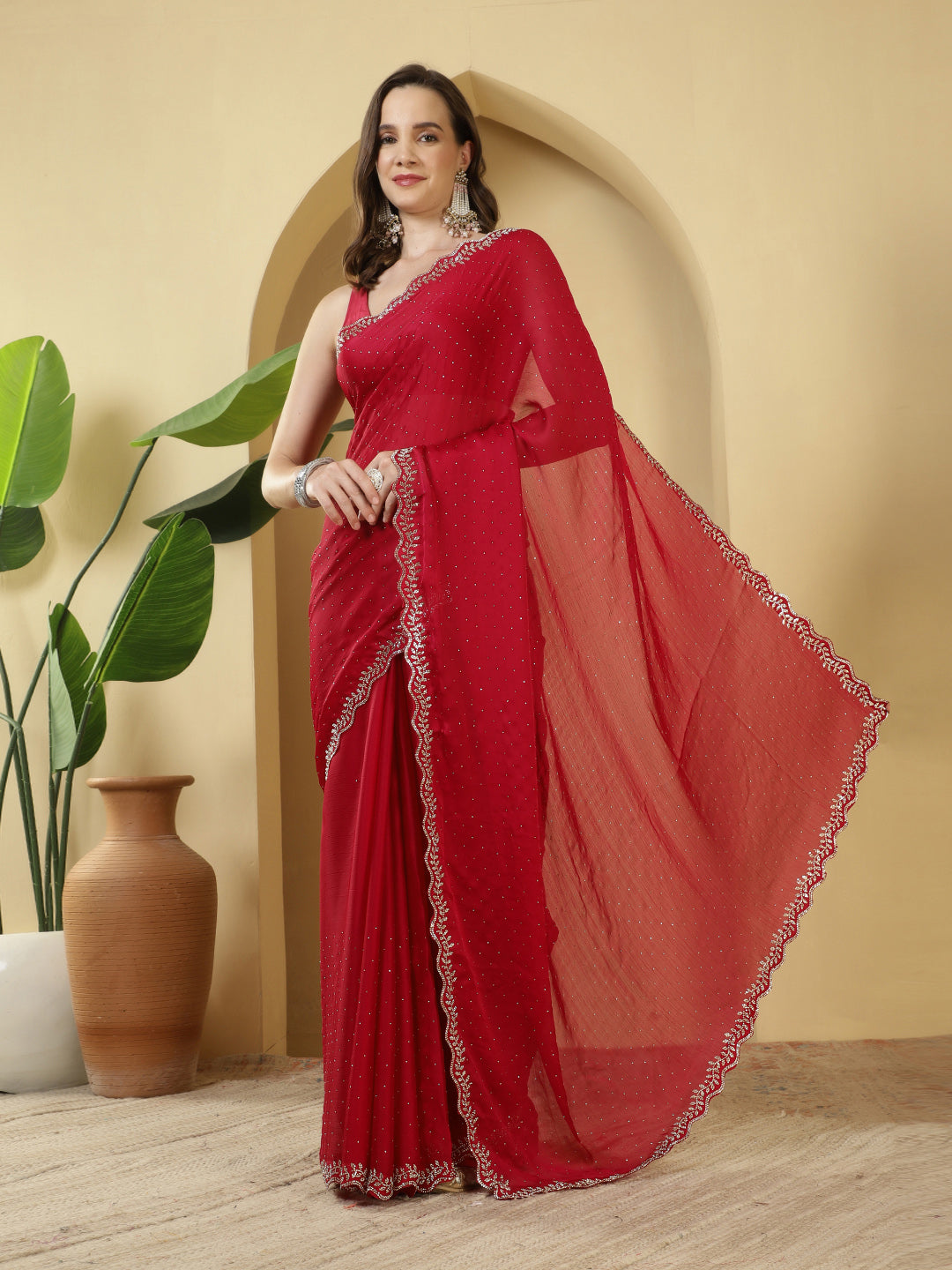 Digital Printed Chiffon Saree