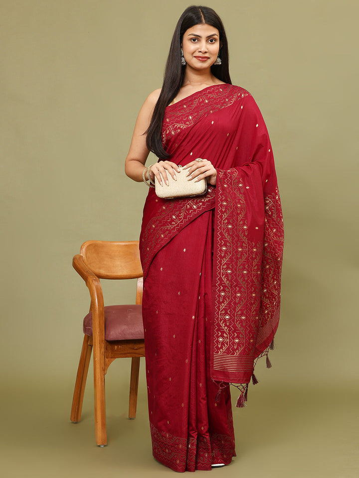 Zari Border Woven Handloom Saree