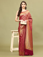 Zari Jaal Woven Handloom Saree