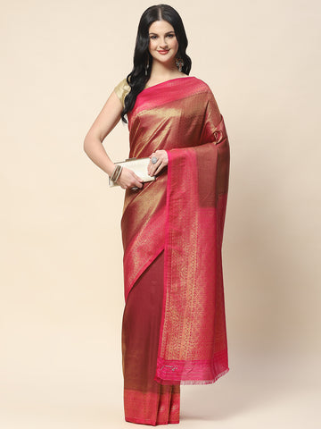 Zari Jaal Woven Handloom Saree