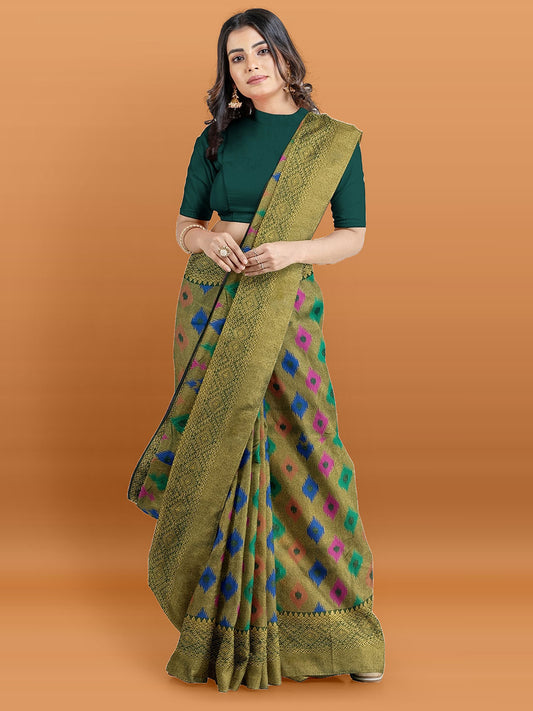 Zari Border Woven Handloom Saree