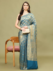 Zari Booti Woven Handloom Saree