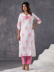 Printed Cotton Kurti With Pants