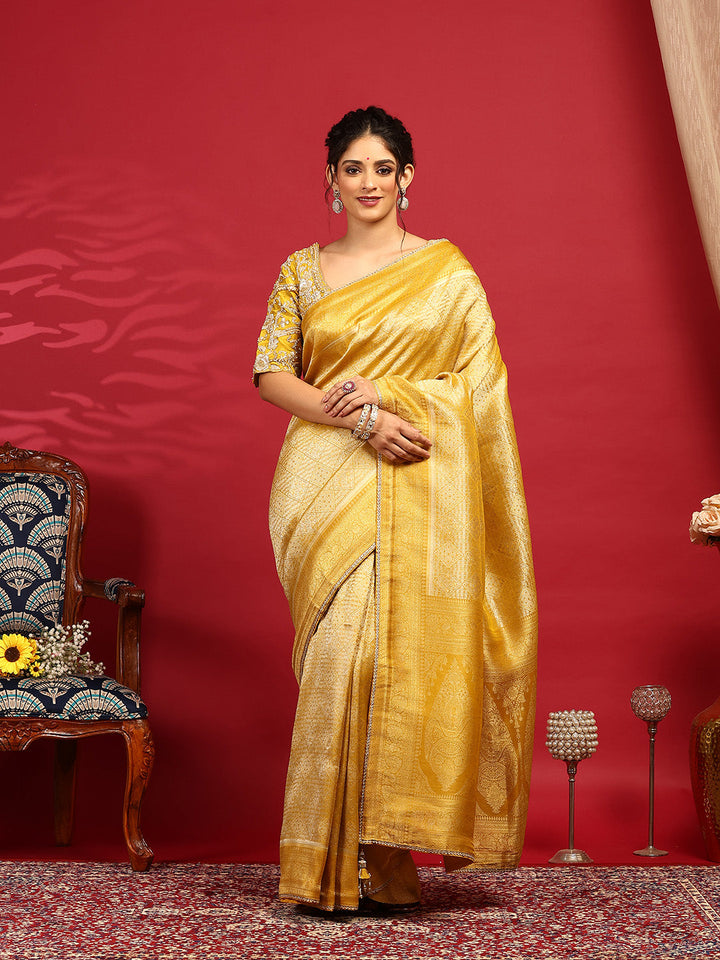 Embroidered Dola Silk Saree