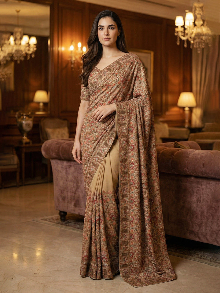 Embroidered Georgette Saree