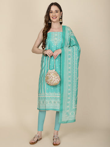 Printed Muslin Unstitched Suit Piece With Dupatta