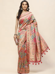 Zari Jaal Woven Dola Handloom Saree