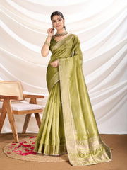 Gota Embroidered Art Silk Woven Saree