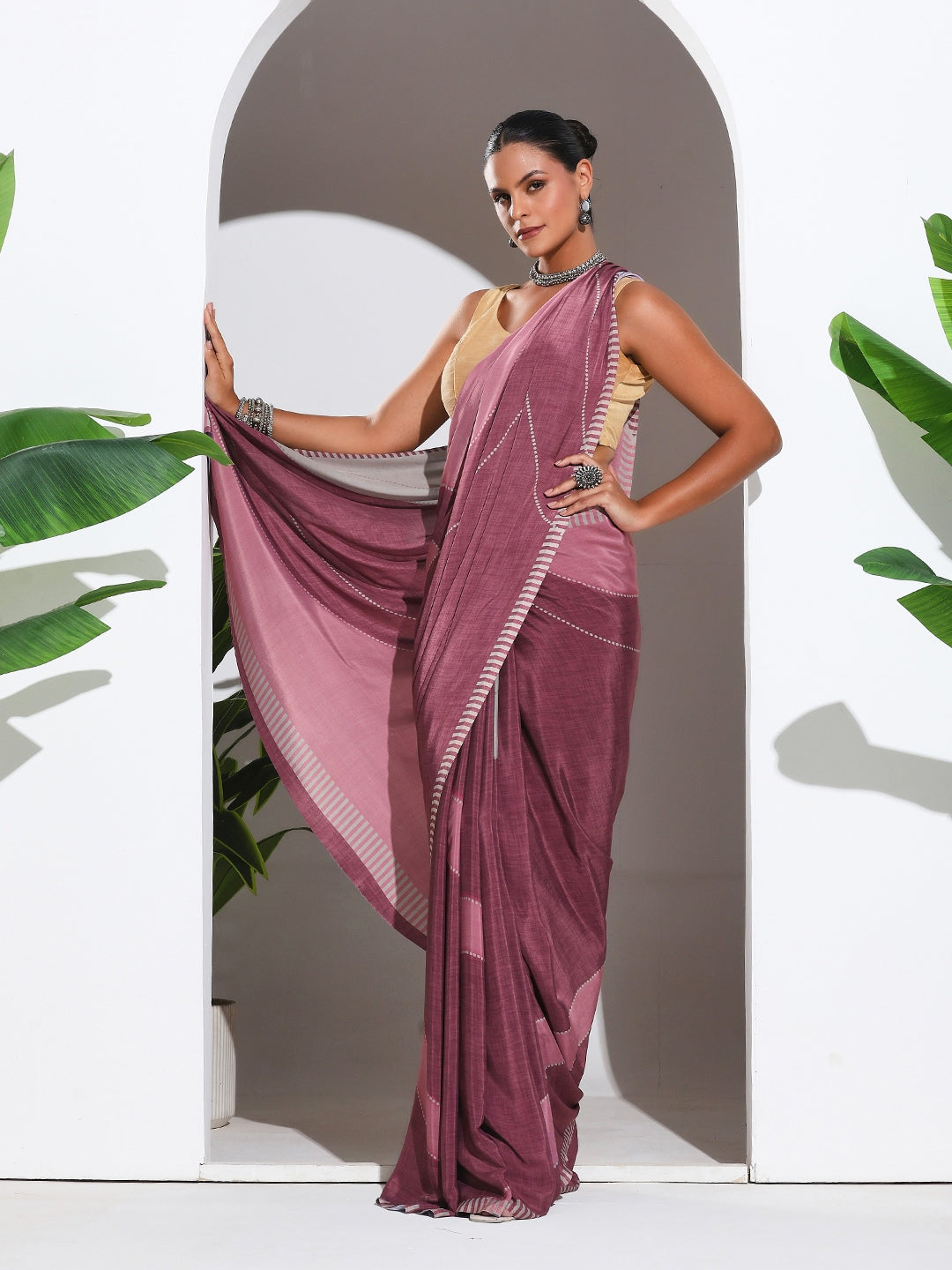 Digital Printed Crepe Saree