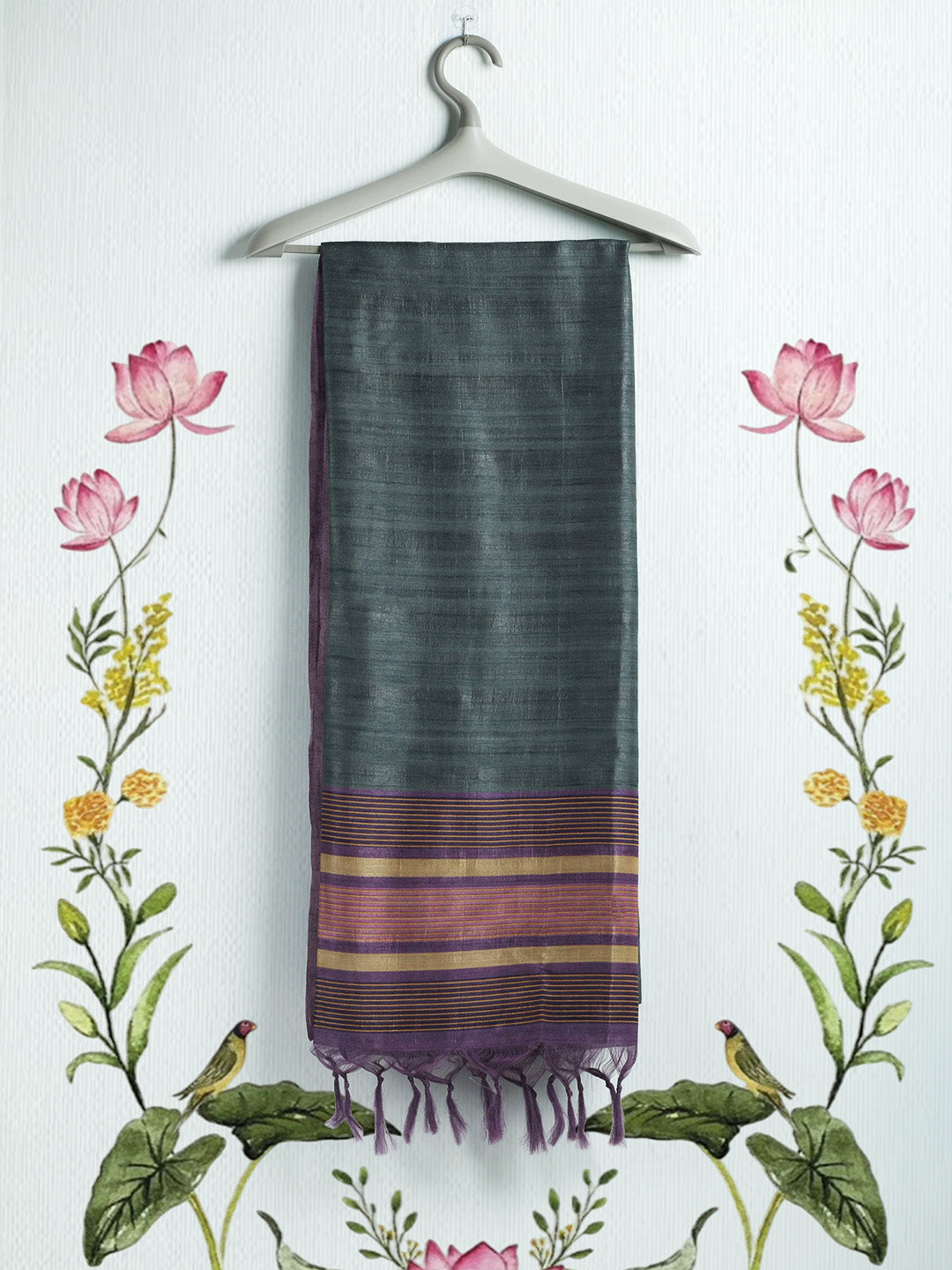 Printed Tussar Saree