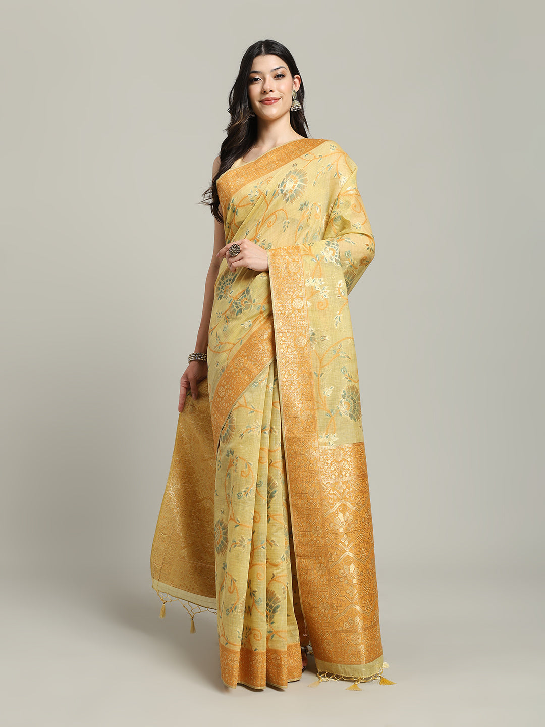 Zari Jaal Art Silk Woven Saree