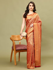 Zari Jaal Woven Handloom Saree