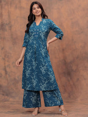 Printed Cotton Kurti With Palazzo