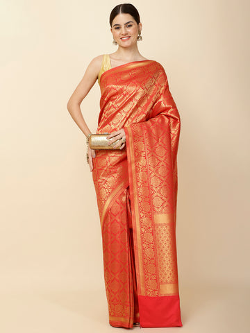 Brocade Zari Jaal Woven Handloom Saree