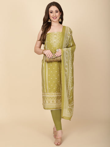 Printed Muslin Unstitched Suit Piece With Dupatta