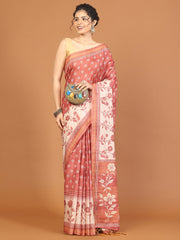 Digital Printed Tussar Woven Saree