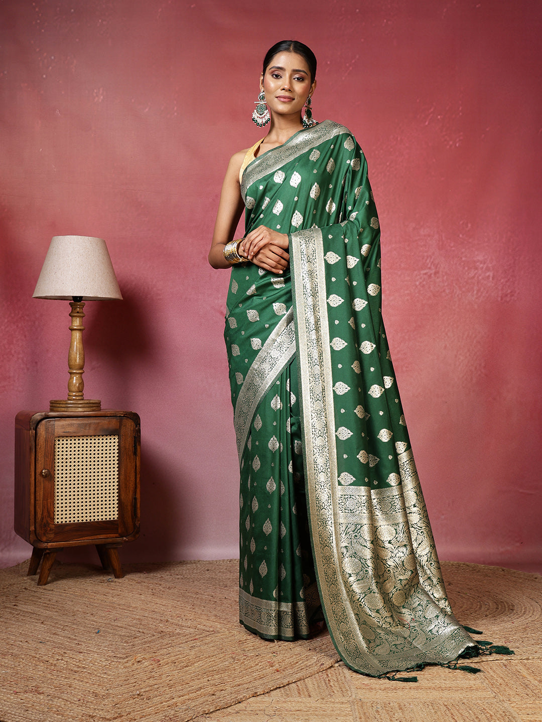 Zari Border Woven Art Silk Saree