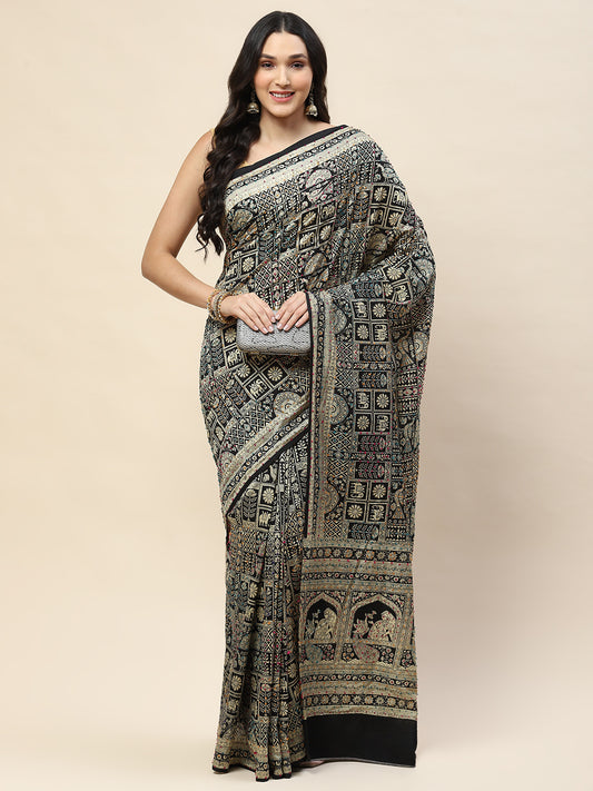 Digital Floral Printed Cotton Saree