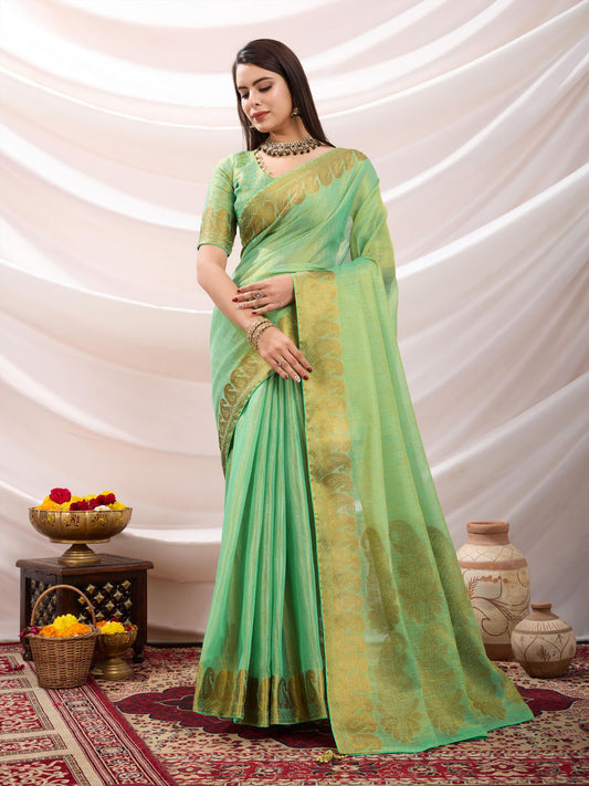 Gota Art Silk Woven Saree