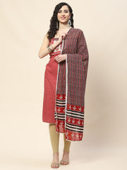 Printed Cotton Unstitched Suit Piece With Dupatta