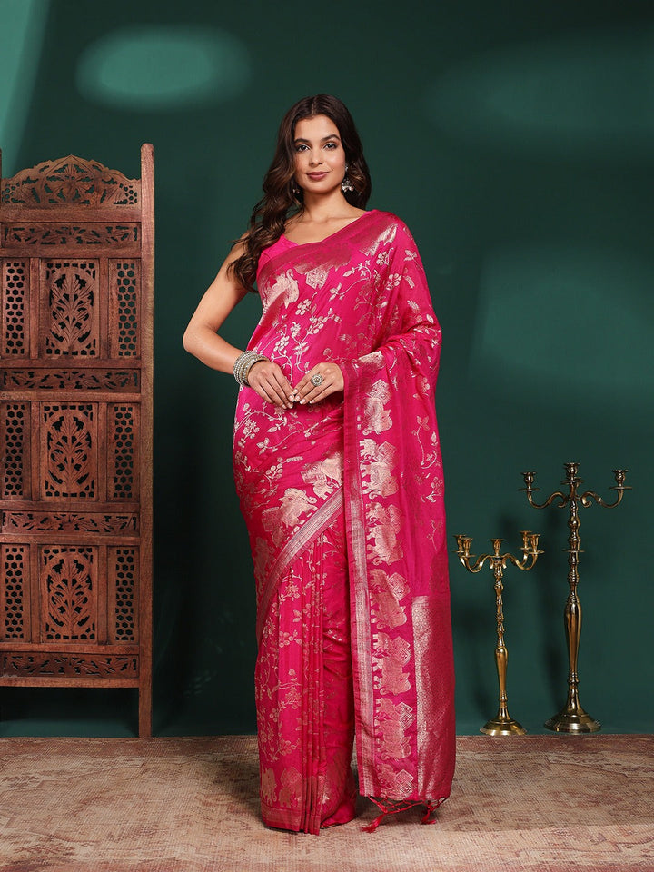 Plain Crepe Saree