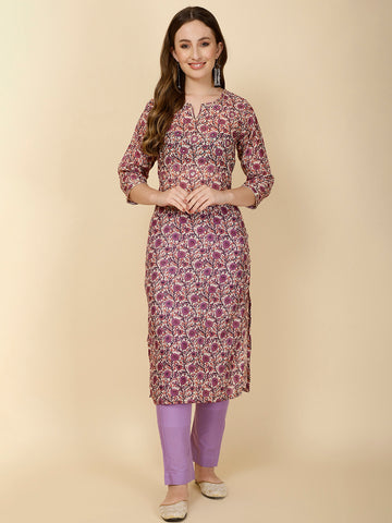 Printed Cotton Kurta Set