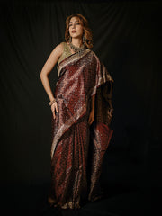 Woven Design Satin Saree