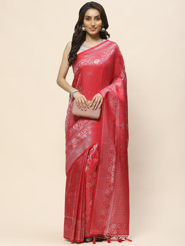 Brocade Zari Jaal Woven Handloom Saree