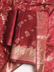 Woven Design Chanderi Unstitched Suit With Pant & Dupatta