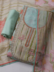 Printed Muslin Unstitched Suit With Dupatta