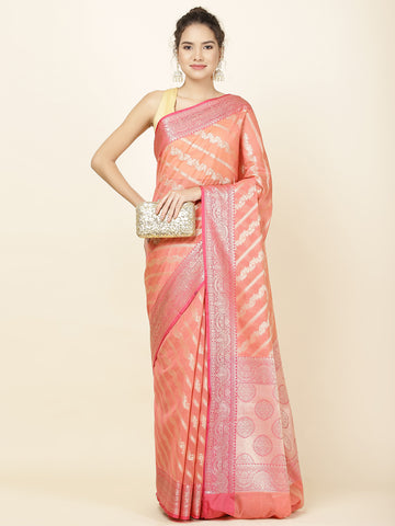 Zari Jaal Woven Cotton Saree