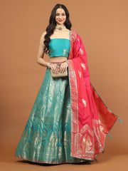 Banarasi Unstitched Choli With Lehenga & Dupatta