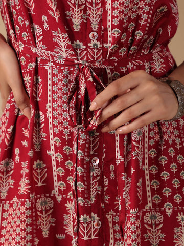 Printed Muslin Dress