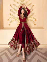 Embroidered Georgette Semi Stitched Suit
