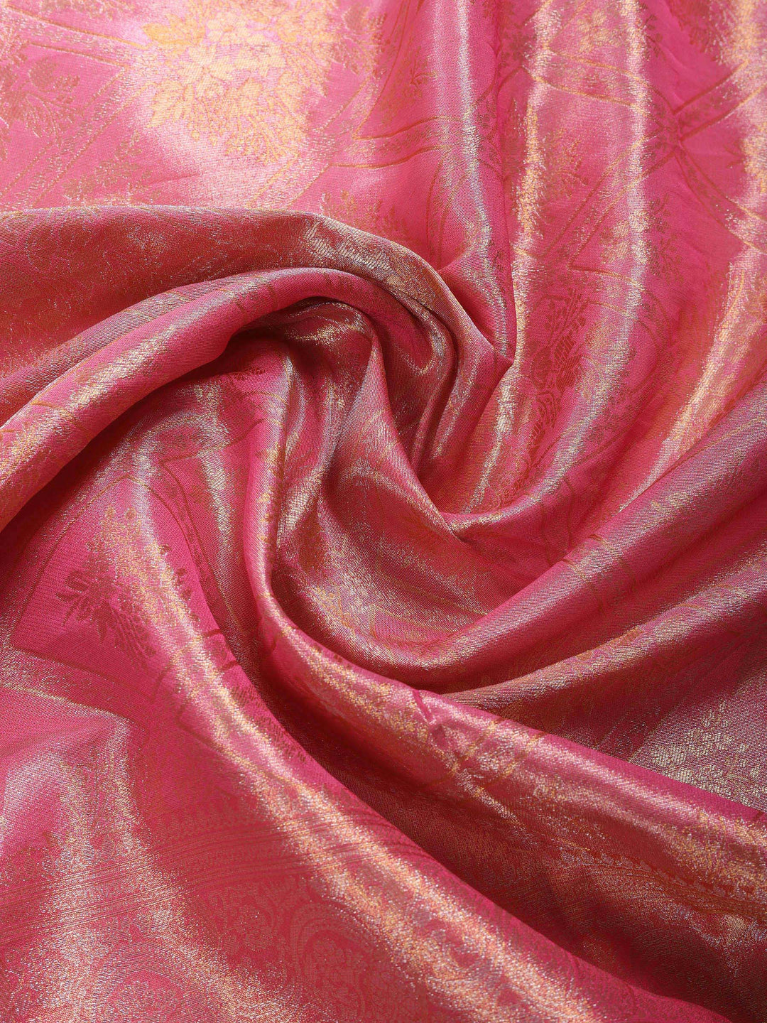 Pink Embroidered Art Silk Saree
