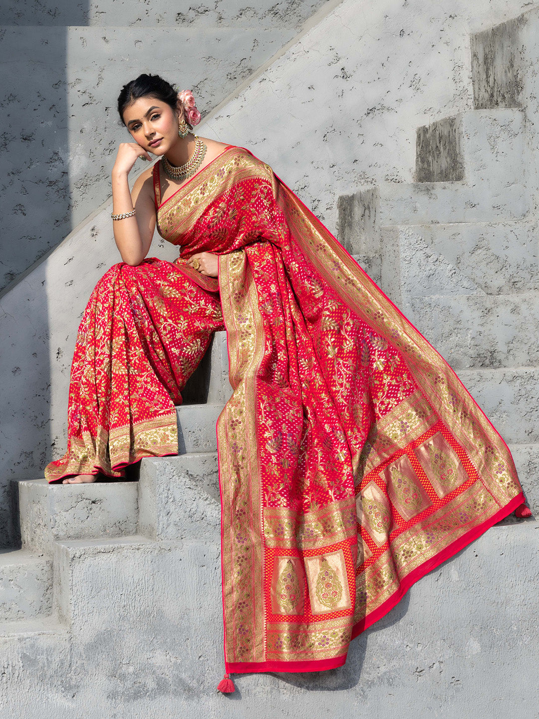 Plain Georgette Saree