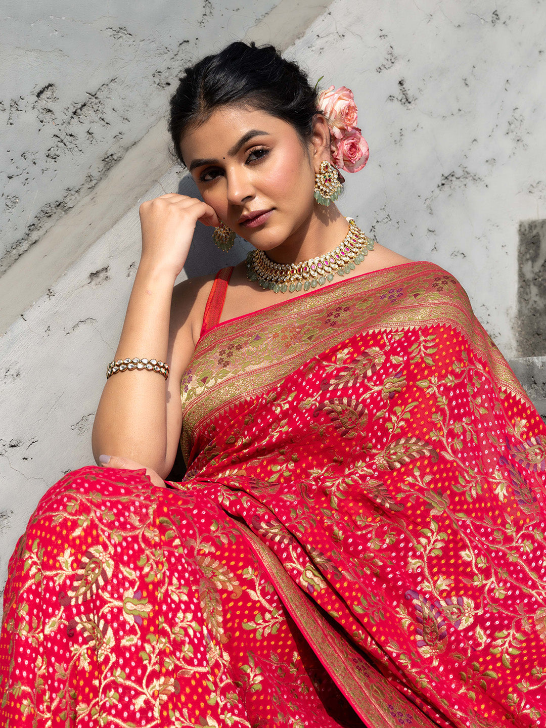 Plain Georgette Saree