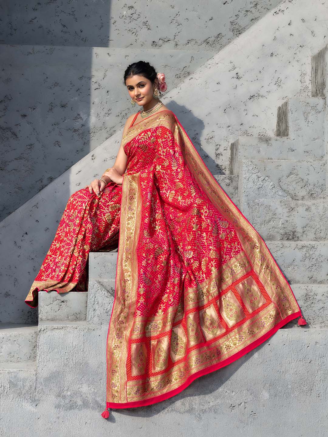 Plain Georgette Saree