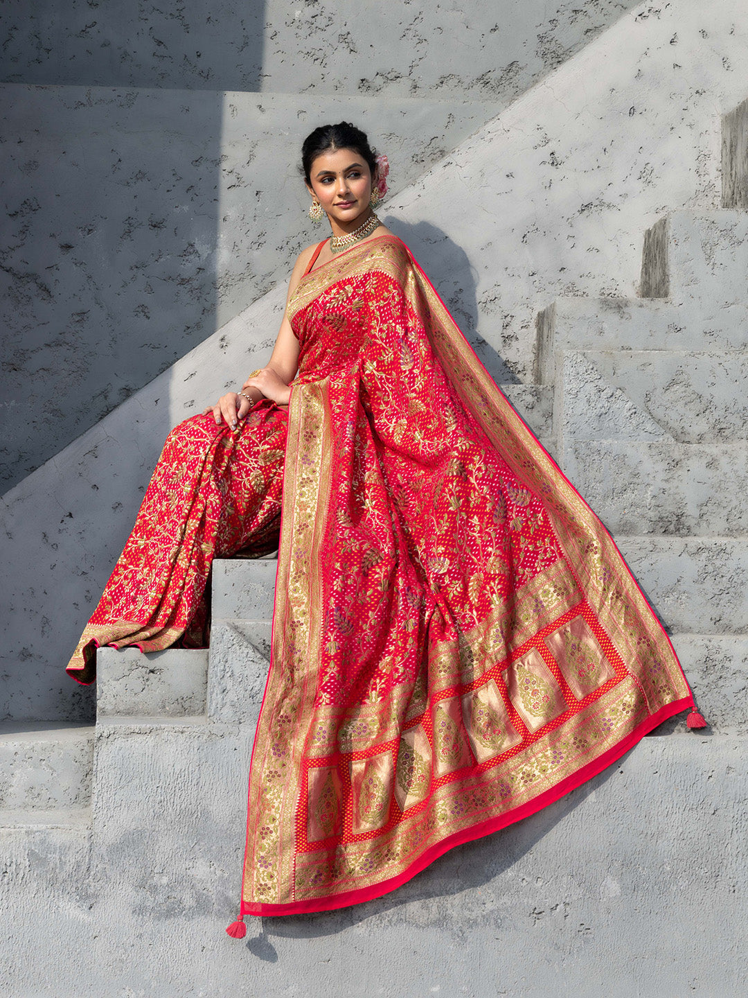 Plain Georgette Saree