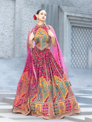 Zardozi Embroidery Crepe Lehenga Choli With Dupatta