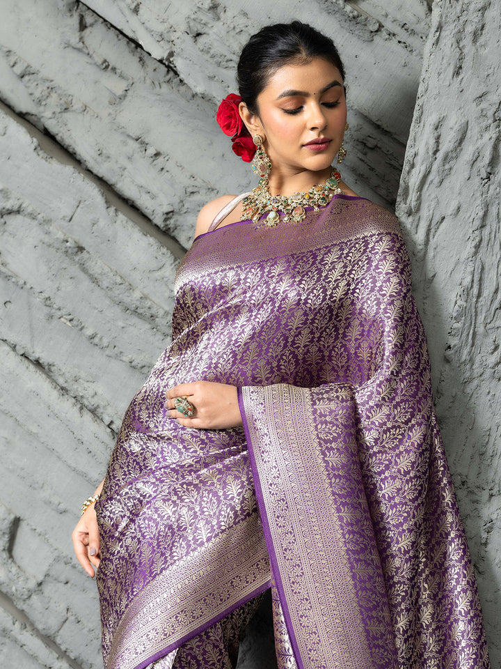 Plain Crepe Saree