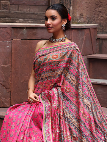 Printed Crepe Saree