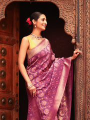 Bandhani Print Banarsi Woven Saree