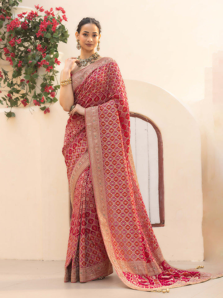 Embroidered Georgette Saree