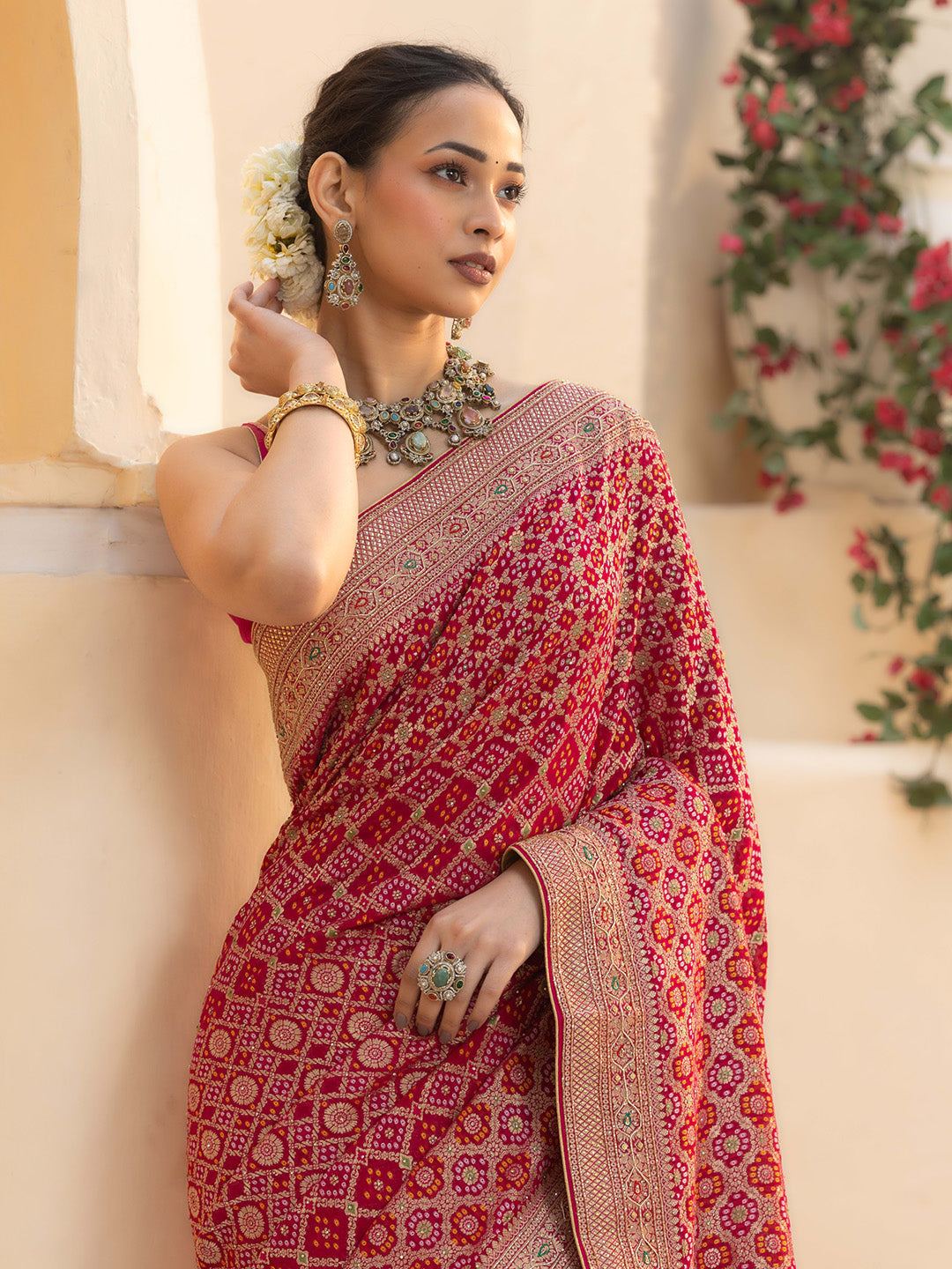 Embroidered Georgette Saree
