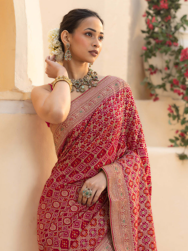 Embroidered Georgette Saree