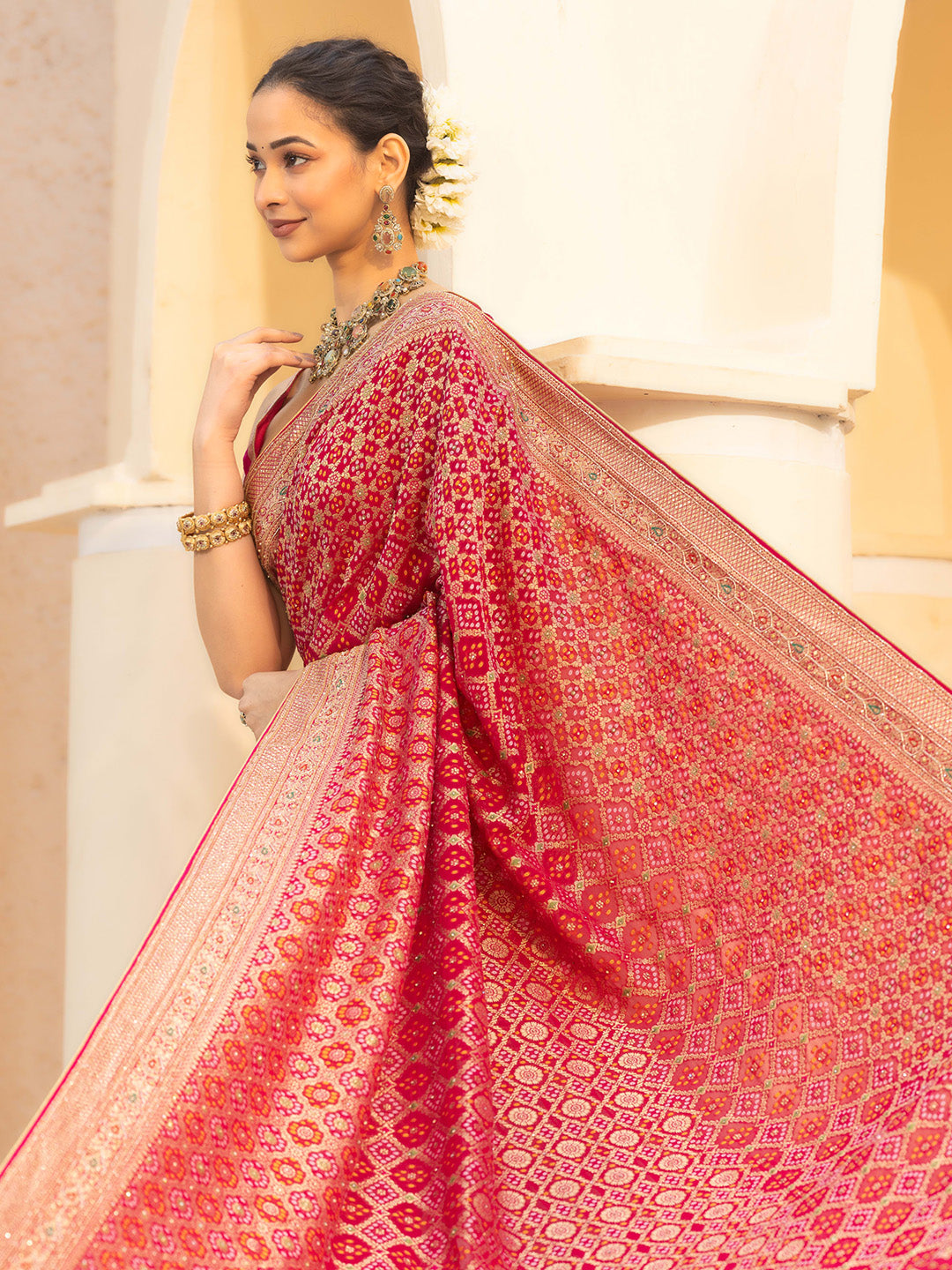 Embroidered Georgette Saree