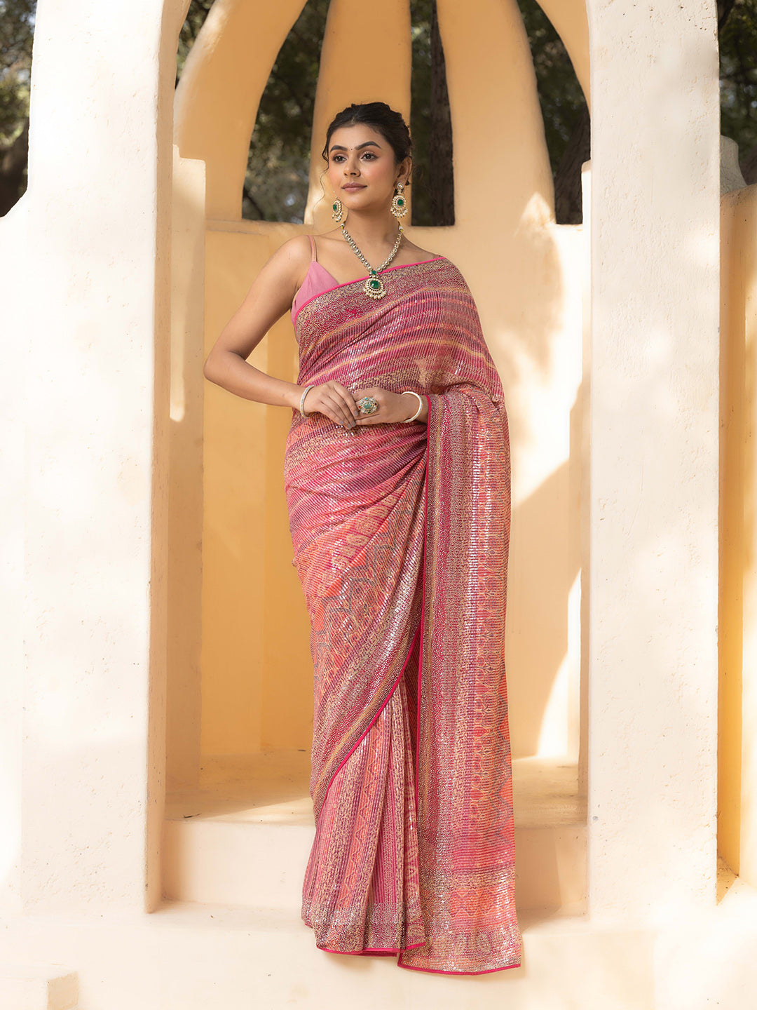 Embroidered Georgette Saree
