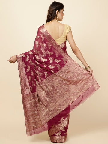 Zari Jaal Woven Chiffon Saree