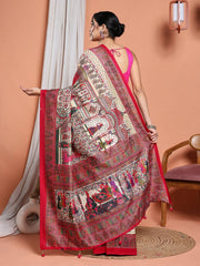 Digital Printed Art Silk Saree